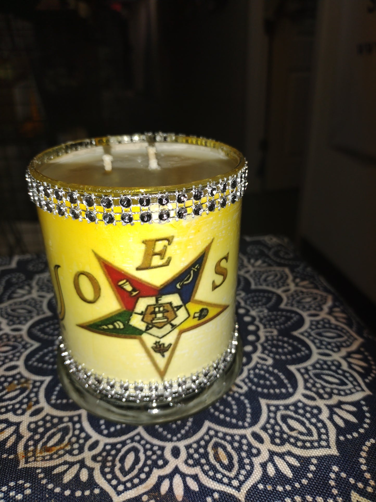 OES/DOI Rhinestone Candle