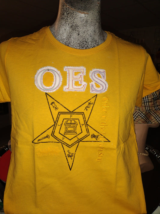 OES Distressed embroidered Tee