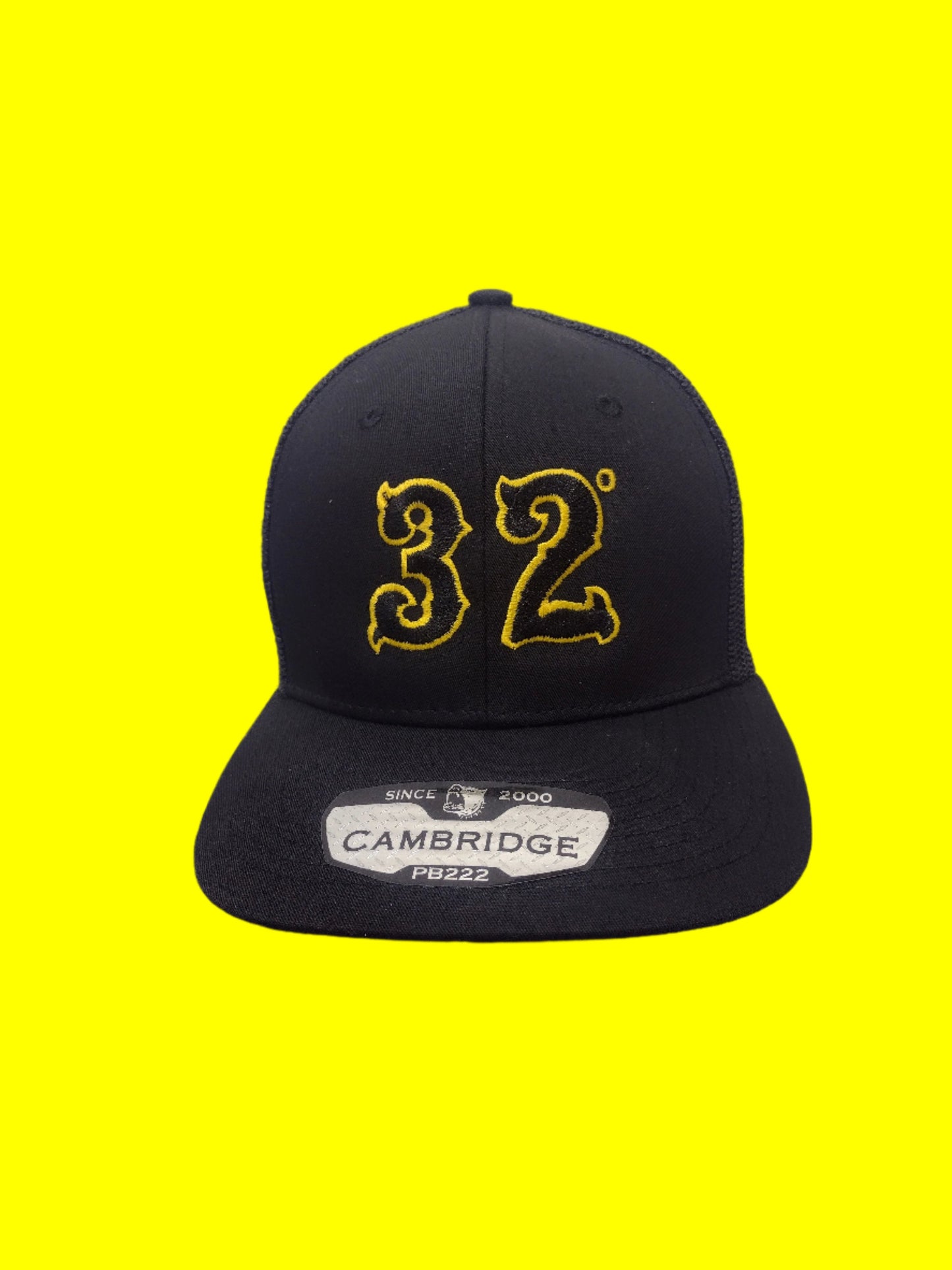 32nd Black Trucker Cap