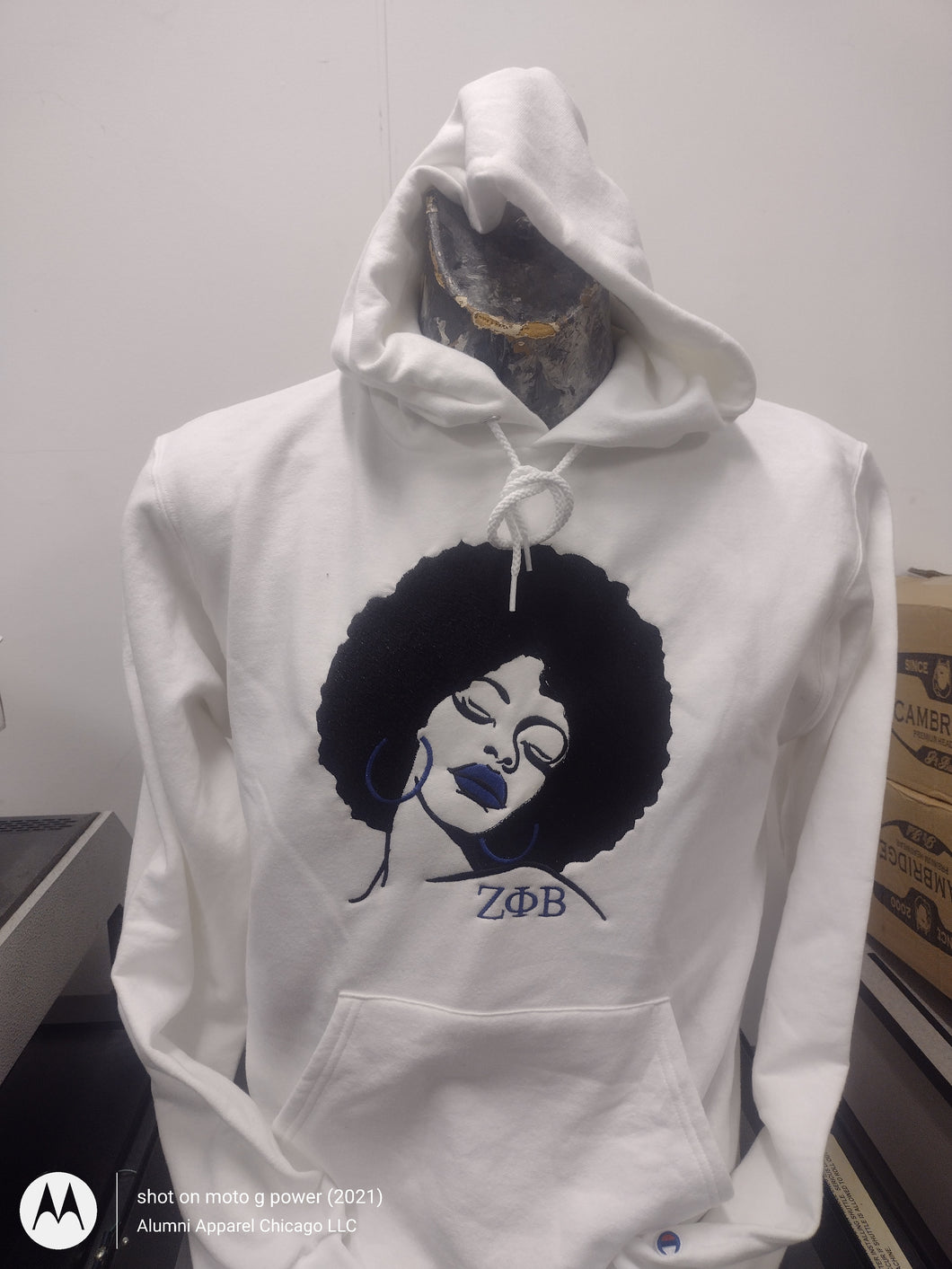 Zeta Heavyweight Embroidered Hooded Sweatshirt