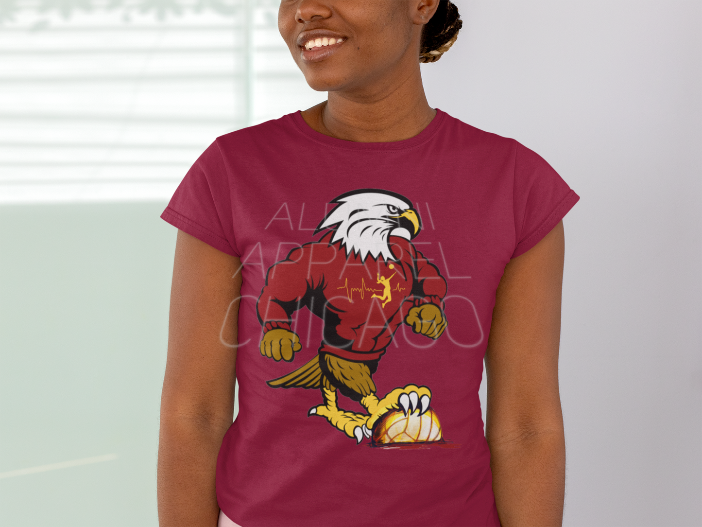 Lindblom Volleyball Mascot Tee