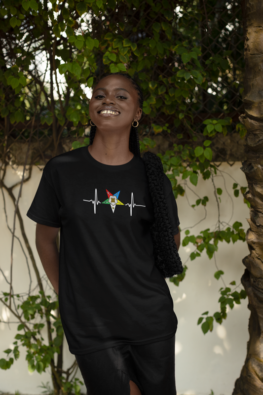 OES Heartbeat Black T-shirt