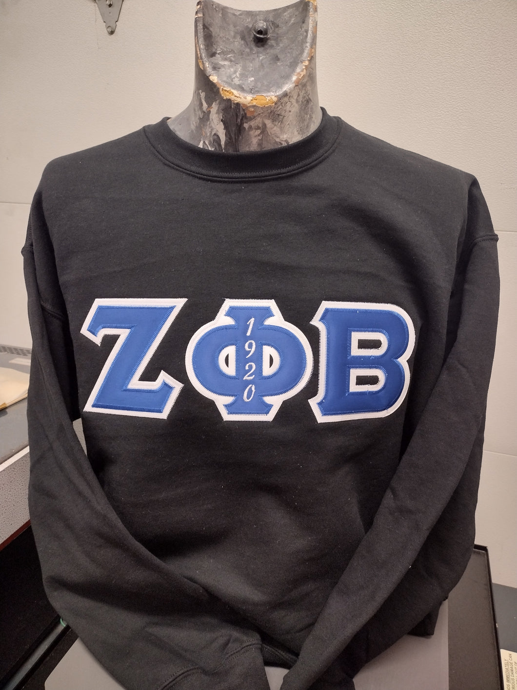 Sweatshirt with Applique Letters